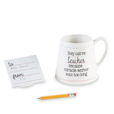 Miracle Teacher Pencil Mug Set #43500039