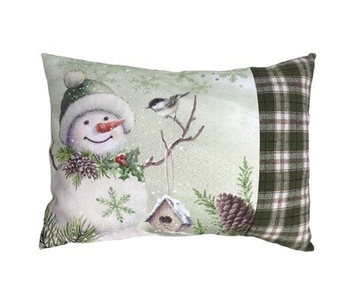 Sage Snowman Pillow #71504-C