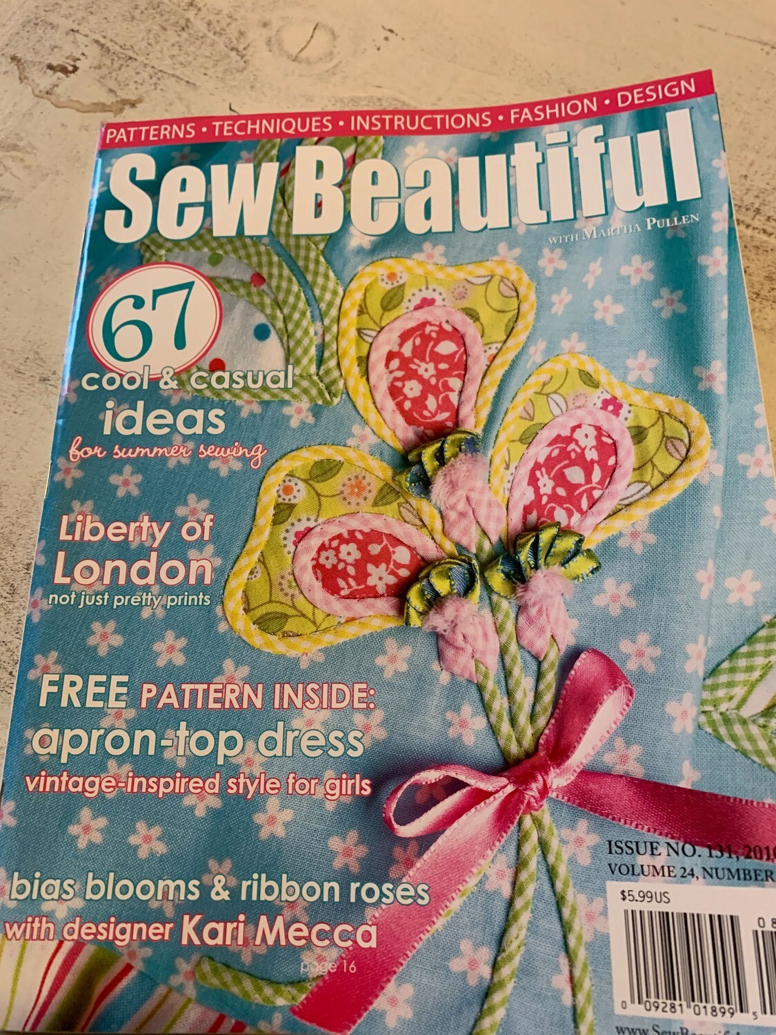 Sew Beautiful Issue #131 2010 -rare!