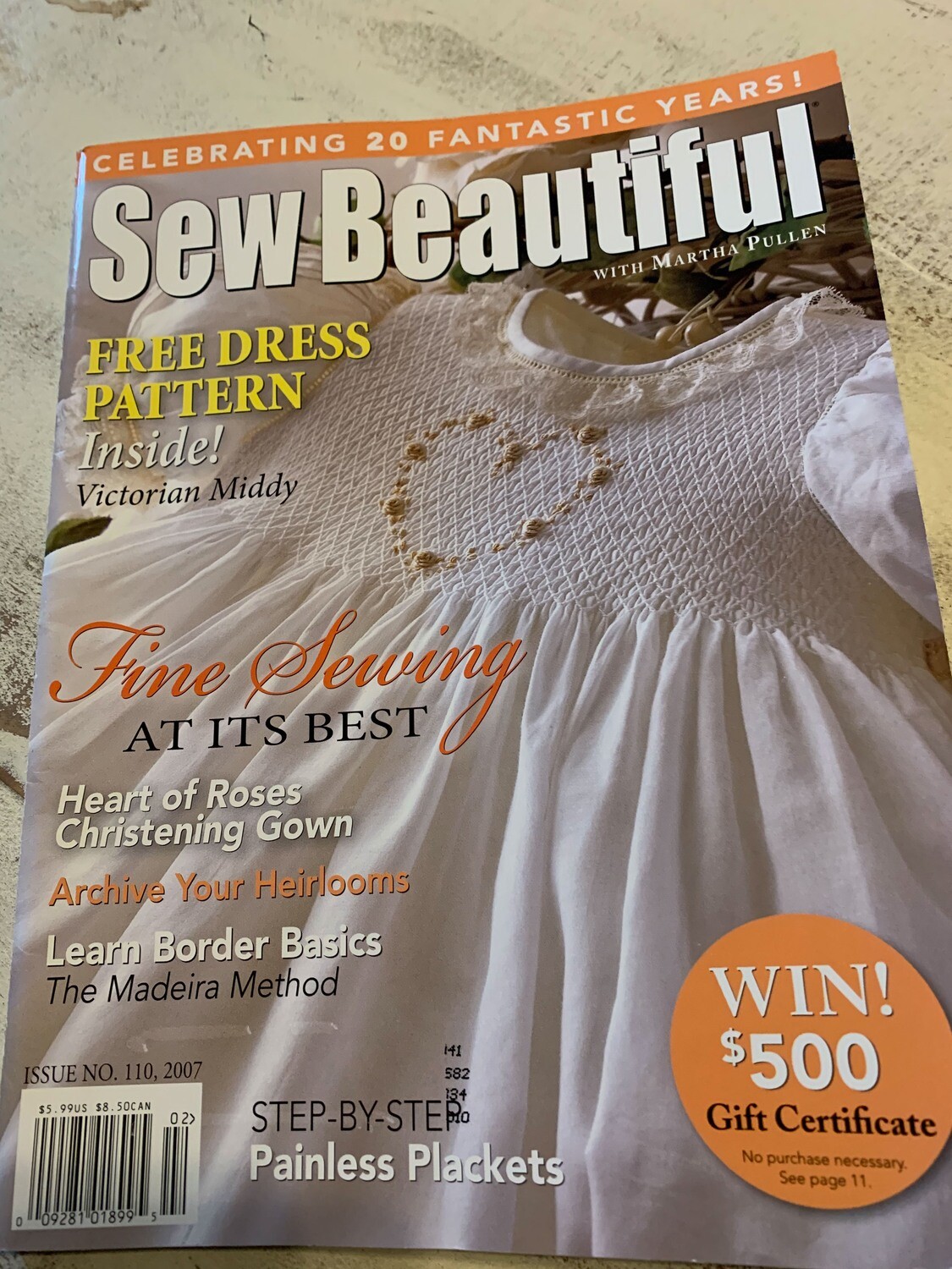 Sew Beautiful Issue #110 2007 - rare!