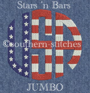 BRD Stars &#39;n Bars Jumbo Circle Monogram