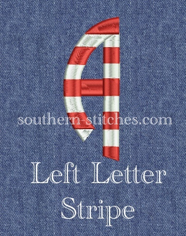 BRDLeftStripeCircle - Add-on - 26 left stripe letters