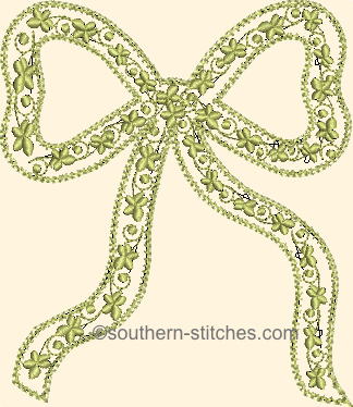 Lace Shaping in-the-hoop Bow