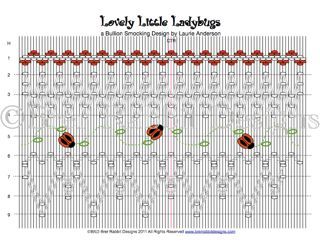 Smocking Plate - Lovely Little Ladybugs