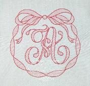 SS Shadow Work Fancy Bows Monogram set w/PDF Instructions
