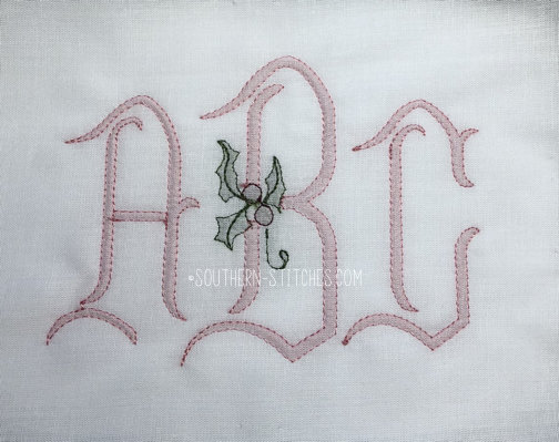 Holly Shadow Work Monogram w/PDF Instructional
