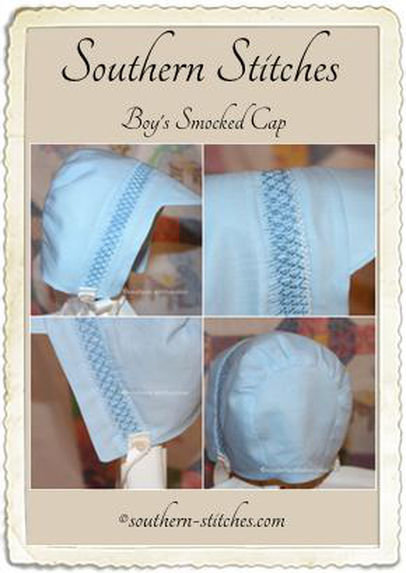 Boy&#39;s Smocked Cap ePattern Sizes Preemie-12mos