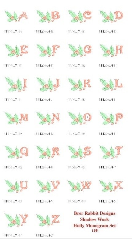BRD Shadow Work Holly Monogram and Stocking PDF