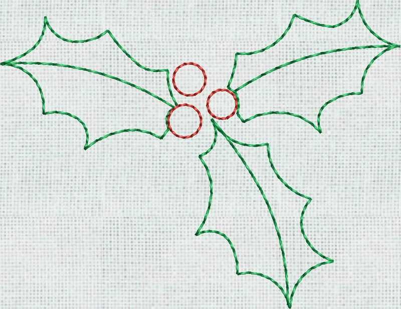 Christmas Sketch Holly