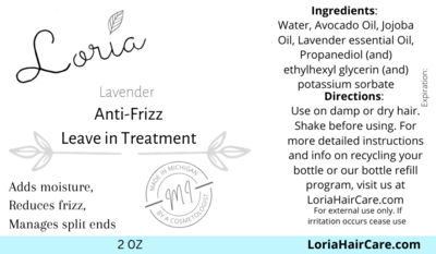 Lavender Anti-Frizz Leave in Treatment