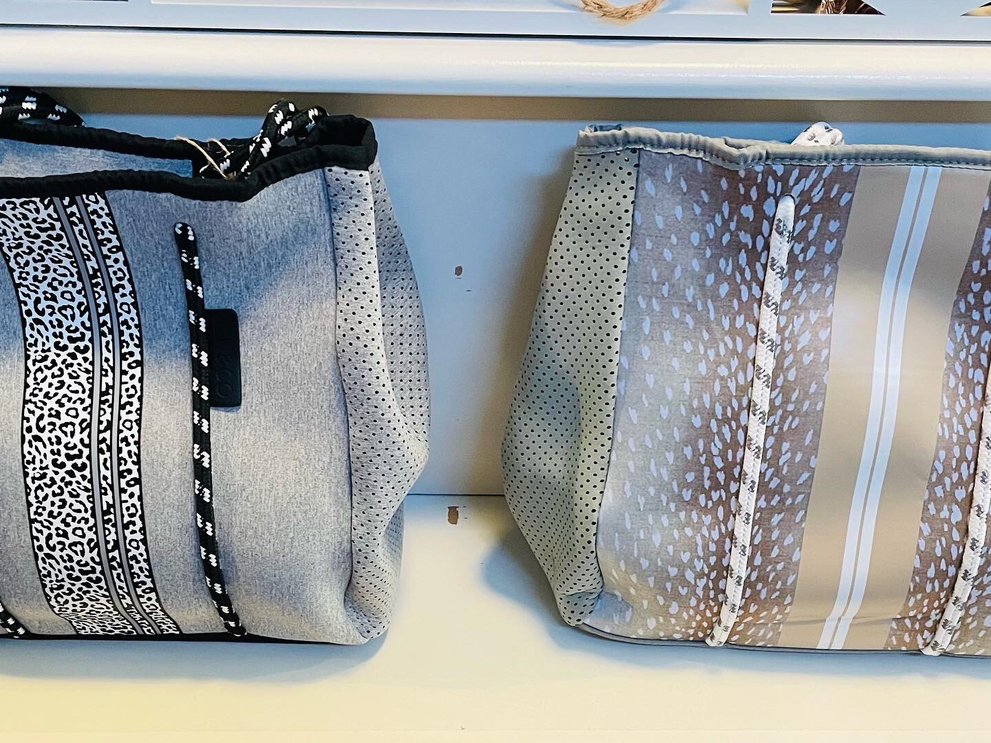 Printed/Striped Neoprene Tote