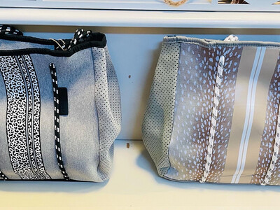 Printed/Striped Neoprene Tote