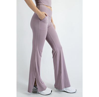 V  Waist Flared Yoga Pants 