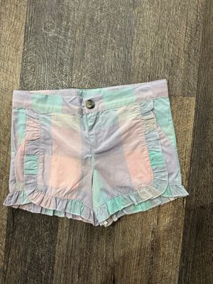 Plaid Ruffle Trim Shorts