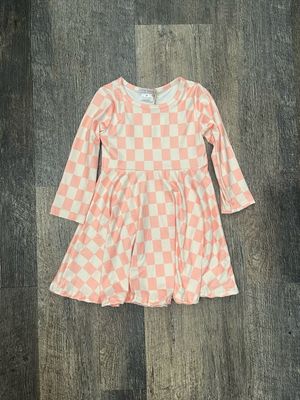 Pink Plaid Fall Twirl Dress