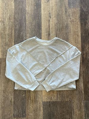 Grey Patch Work Crop Top