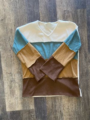 Color Block Reverse Stich Top