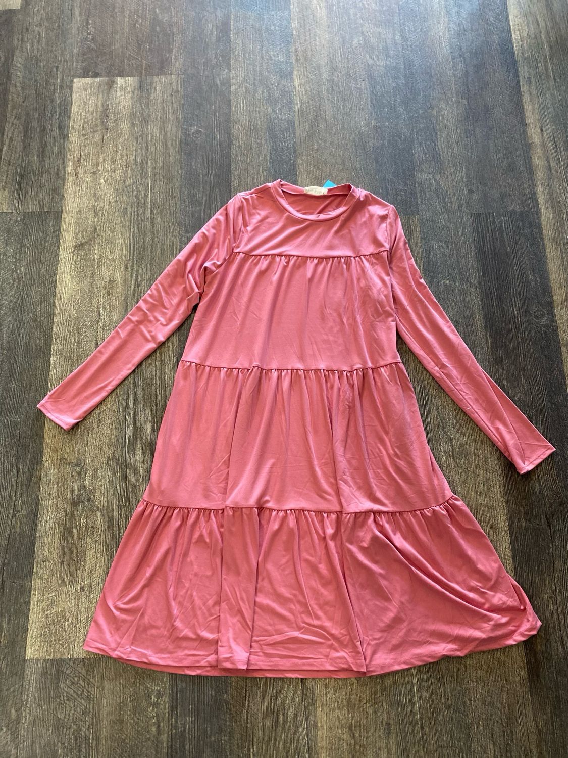 Long sleeved tiered dress