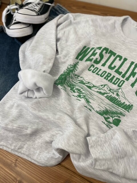 Light Grey and Green Sweatshirt
