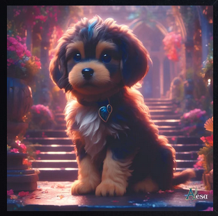 Chiot au coeur de Saphir