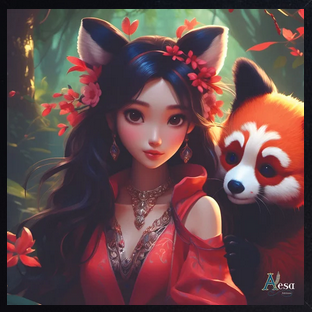 La princesse et le panda roux