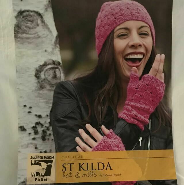 St. Kilda hat and mittens