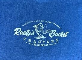 Rusty's Bucket Classic TEE in DARK BLUE- xxl only