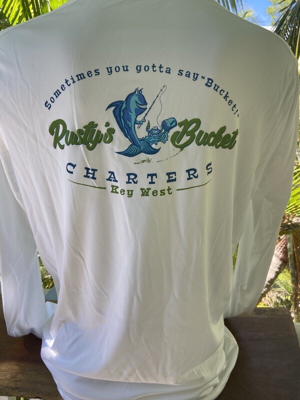 Rusty&#39;s Bucket Sport-Tek Shirt, White