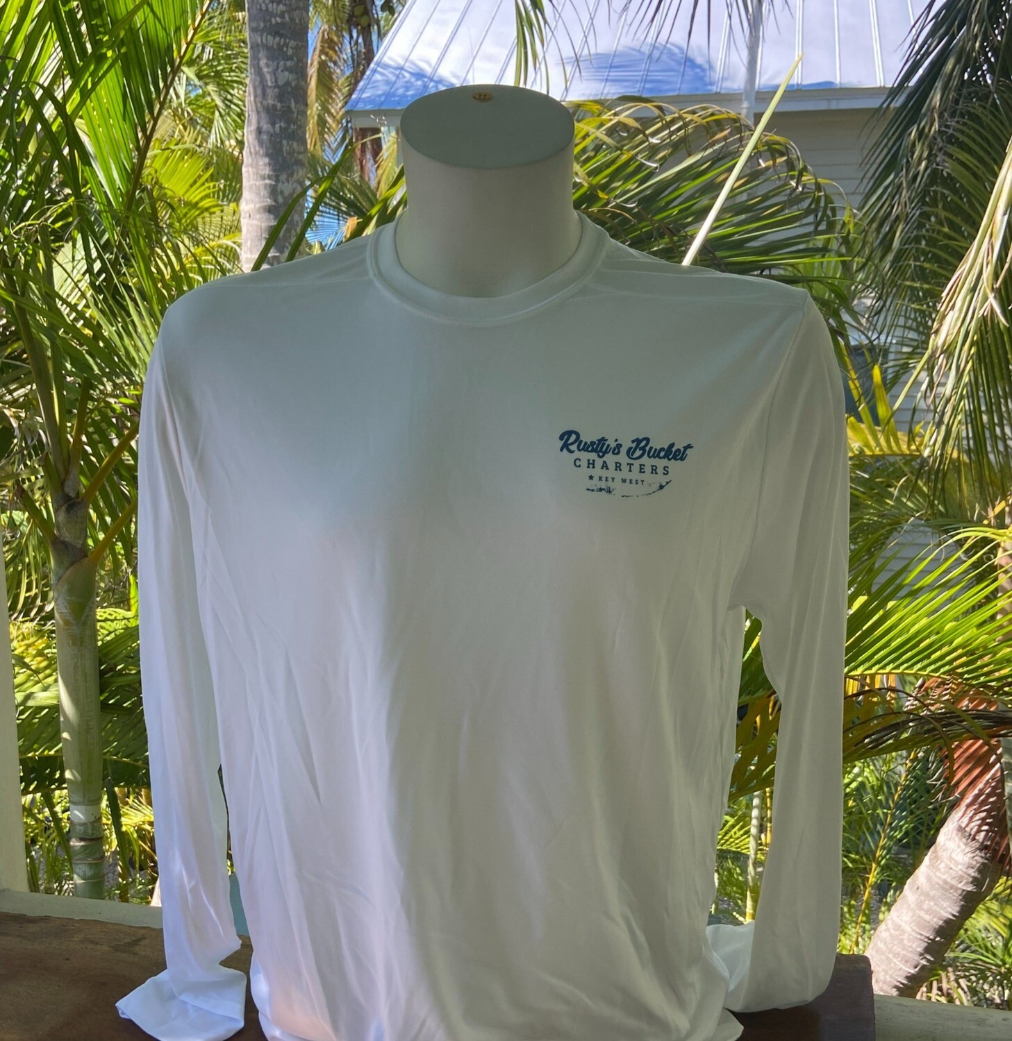 Rusty&#39;s Bucket Sport-Tek Shirt, White