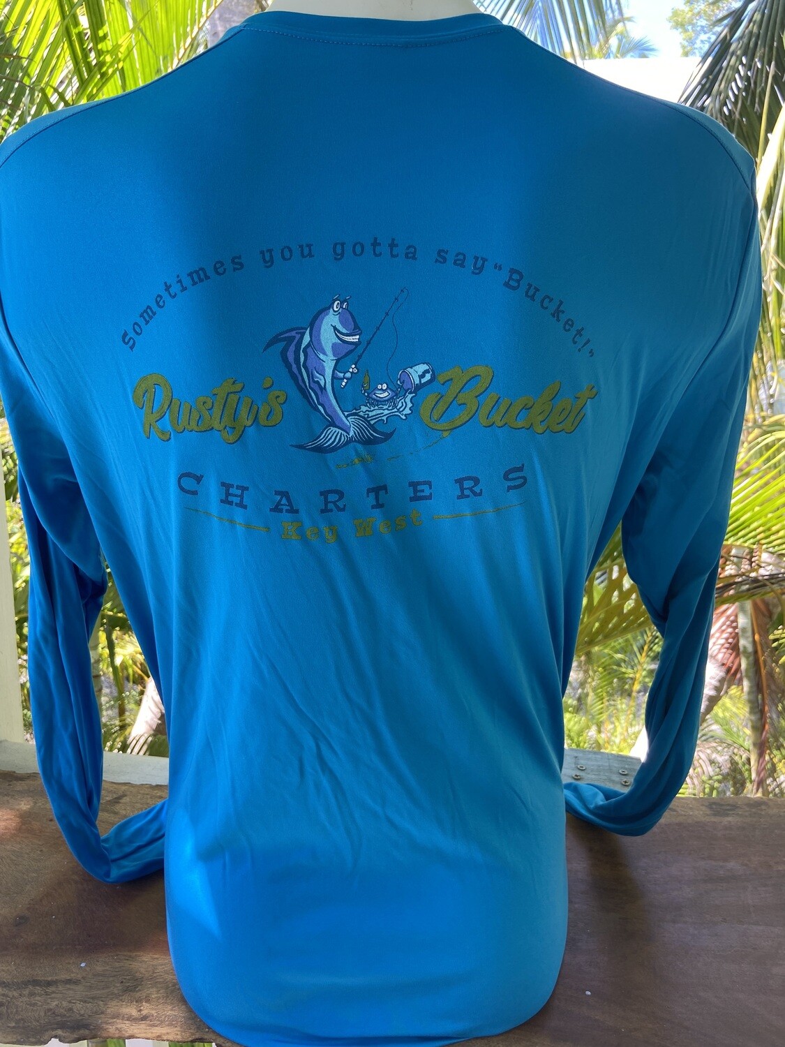 Rusty&#39;s Bucket Sport-Tek Shirt, Blue