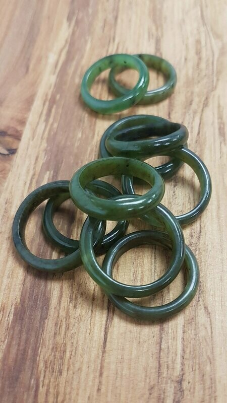 Nephrite Jade Solid Band Ring - 5mm