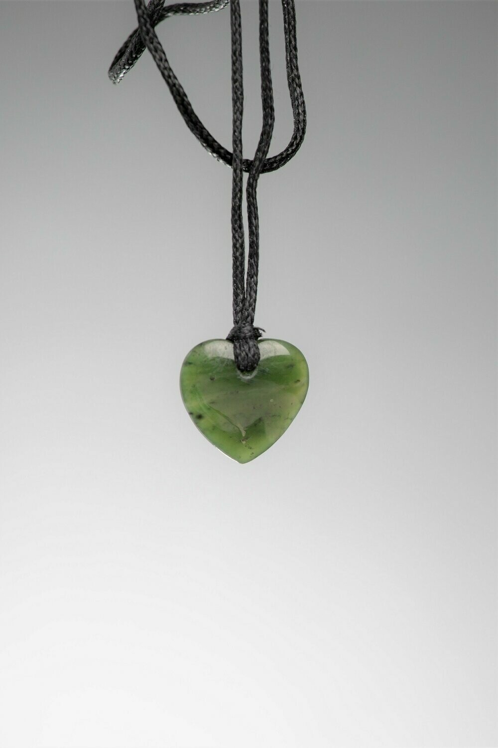 Moko Pounamu Heart NZ Genuine Kawakawa Greenstone - Hunter Valley