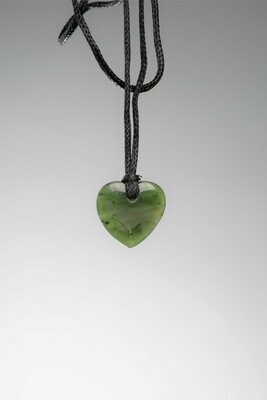 Moko Pounamu Heart NZ Genuine Kawakawa Greenstone - Hunter Valley
