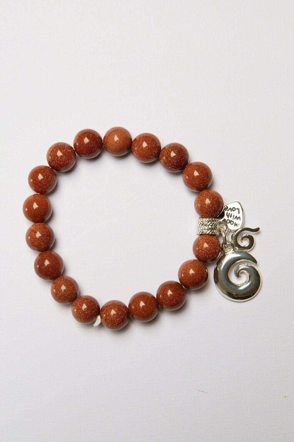 Aroha Made with Love Goldstone Koru bracelet  GSKOB1