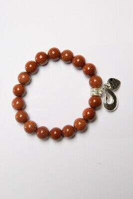 Aroha Made with Love Goldstone Hook bracelet  GSHOB1