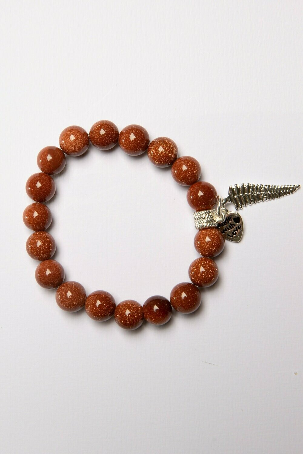 Aroha Made with Love Goldstone Fern bracelet  GSFB1