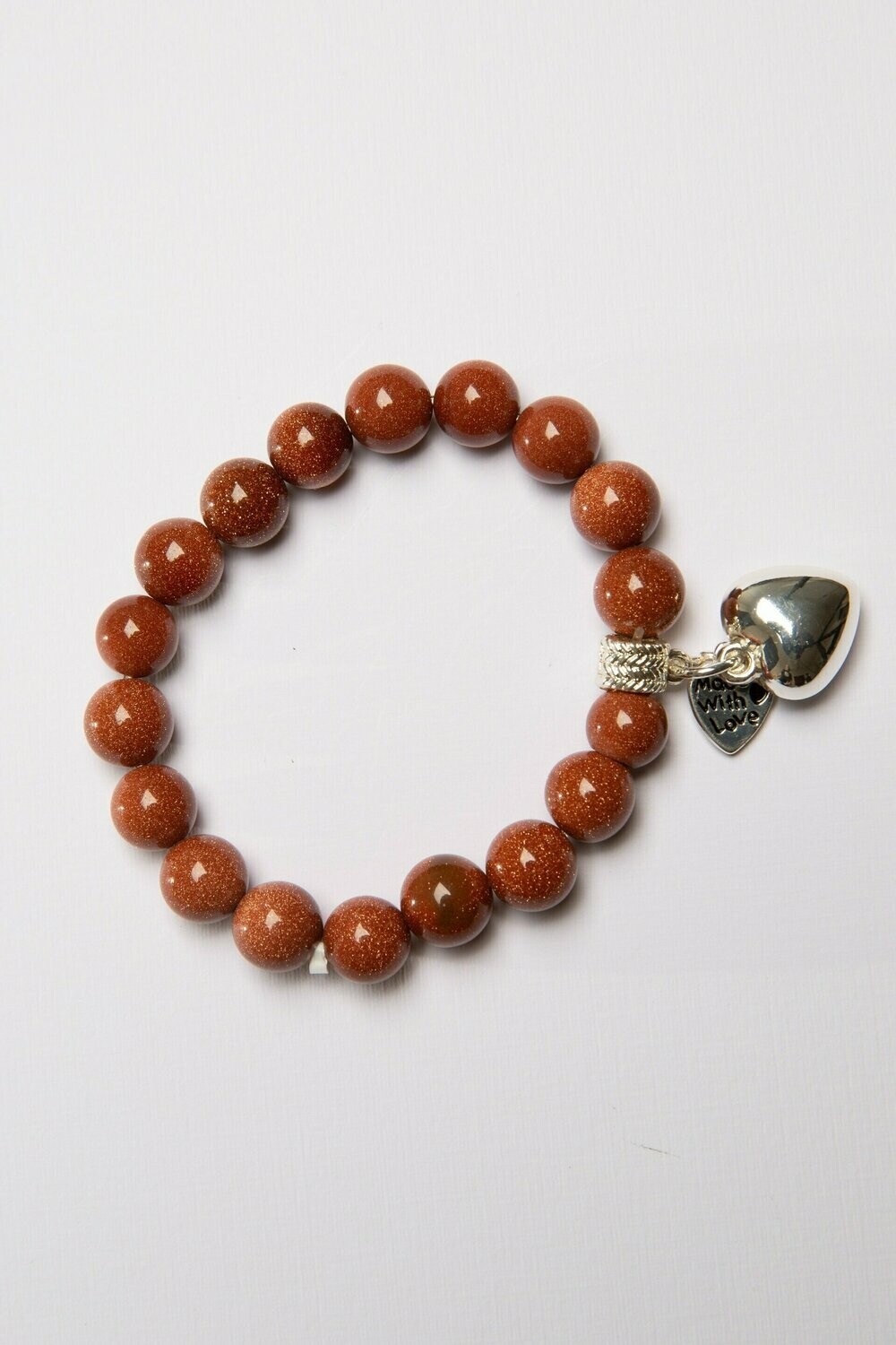 Aroha Made with Love Goldstone Heart bracelet  GSHB1