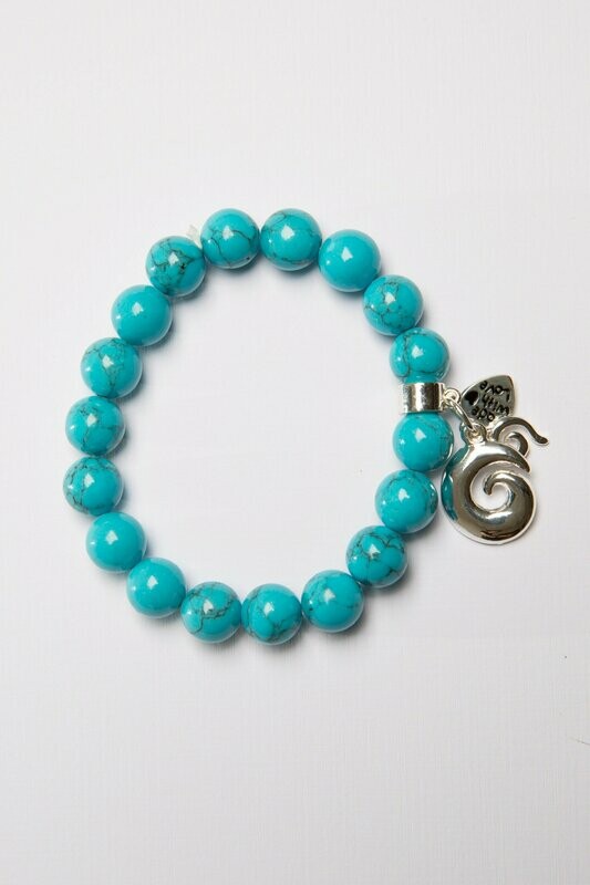 Aroha Made with Love Turquoise Koru bracelet TQKOB1