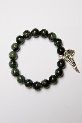 Aroha Made with Love Nephrite Jade Fern bracelet  NFB1