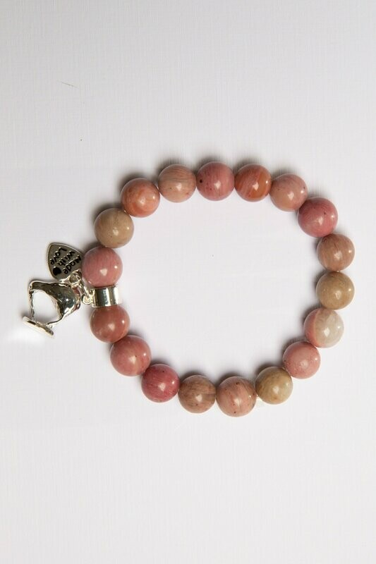 Aroha Made with Love Rhodonite Kiwi bracelet RKB1