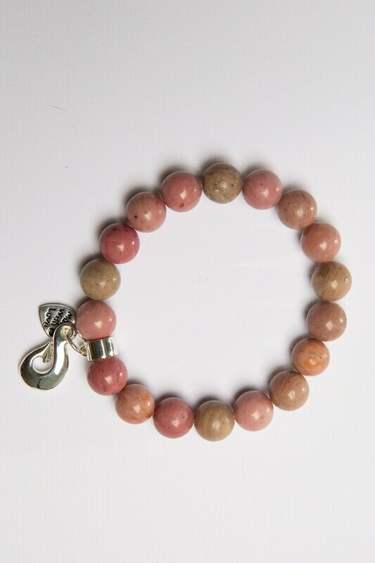 Aroha Made with Love Rhodonite Hook bracelet RHOB1