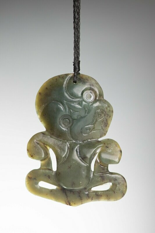 Moko Pounamu Tiki NZ Genuine Inanga stone - Tairawhiti