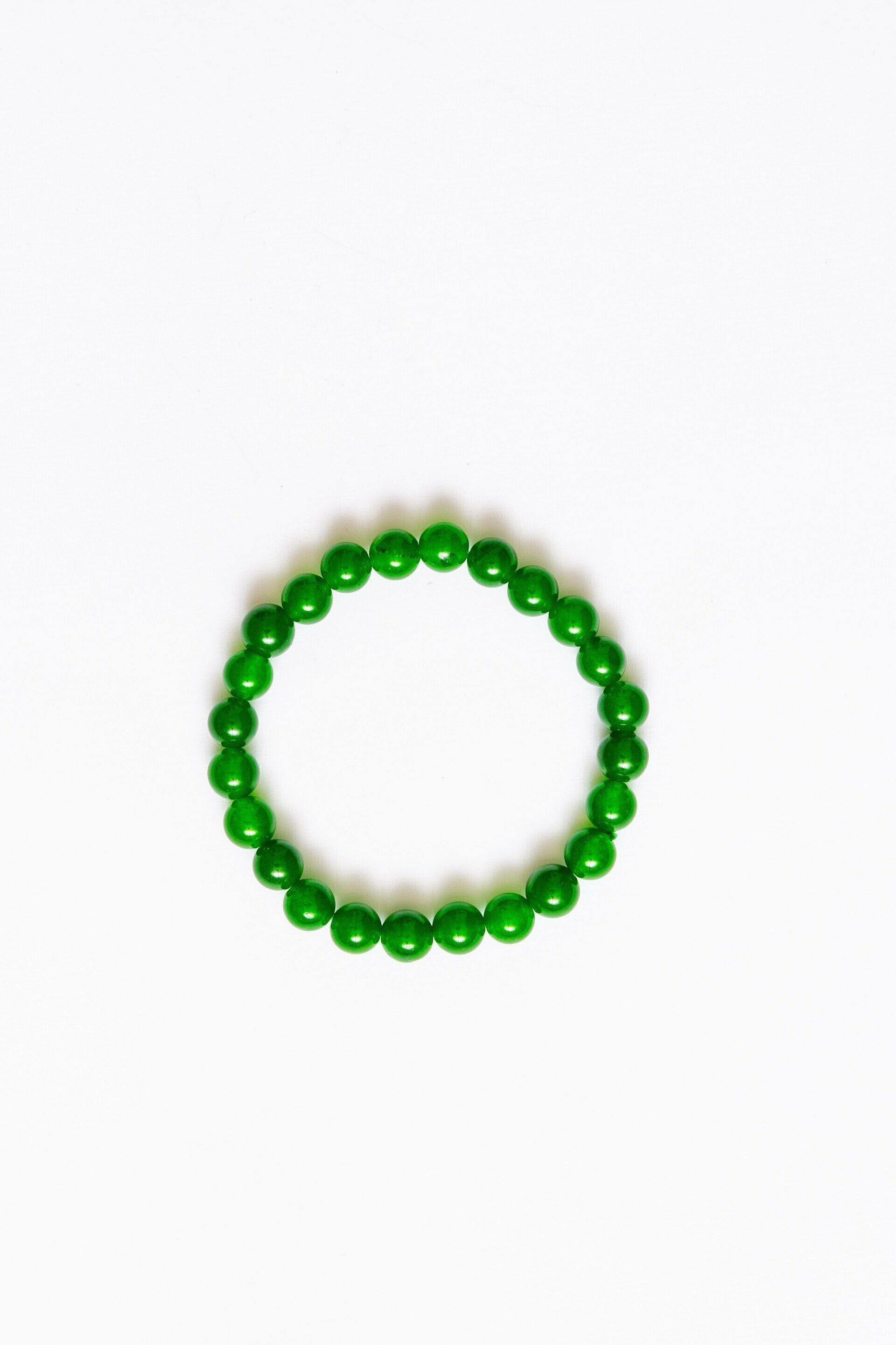 Nephrite Jade Bead Bracelet  BB8