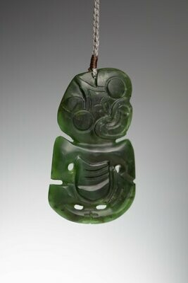 Moko Pounamu Tiki NZ Genuine Kawakawa stone - Otarawhata