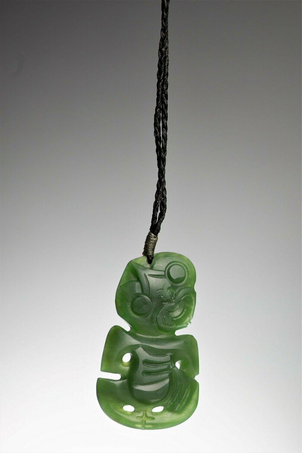 Moko Pounamu Tiki Genuine NZ Kawakawa Stone  - Te Hoiere