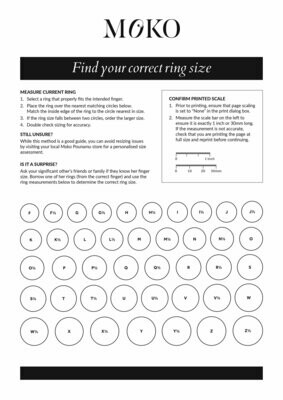 Finding your correct ring size