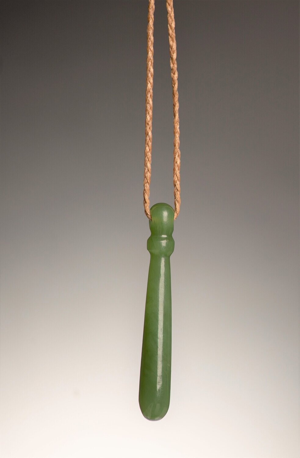 Moko Pounamu Contemporary Kuru Drop NZ Genuine Inanga Greenstone - Puroa