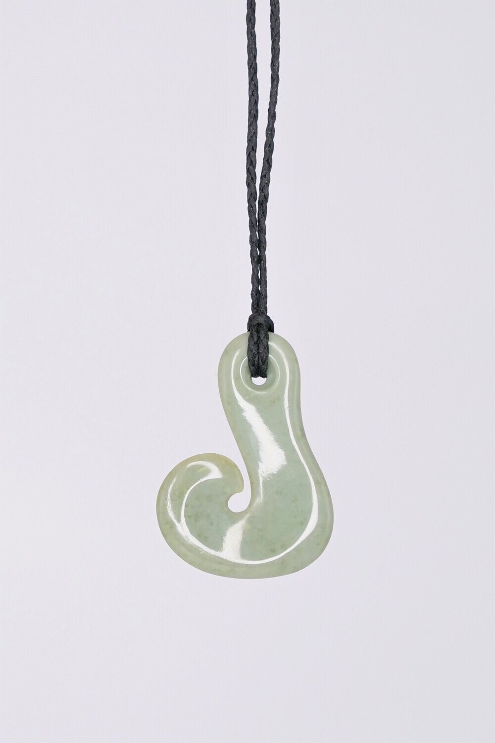 Moko Pounamu Hook (Hei Matau) NZ Genuine Inanga  Greenstone - Panirau - SALE