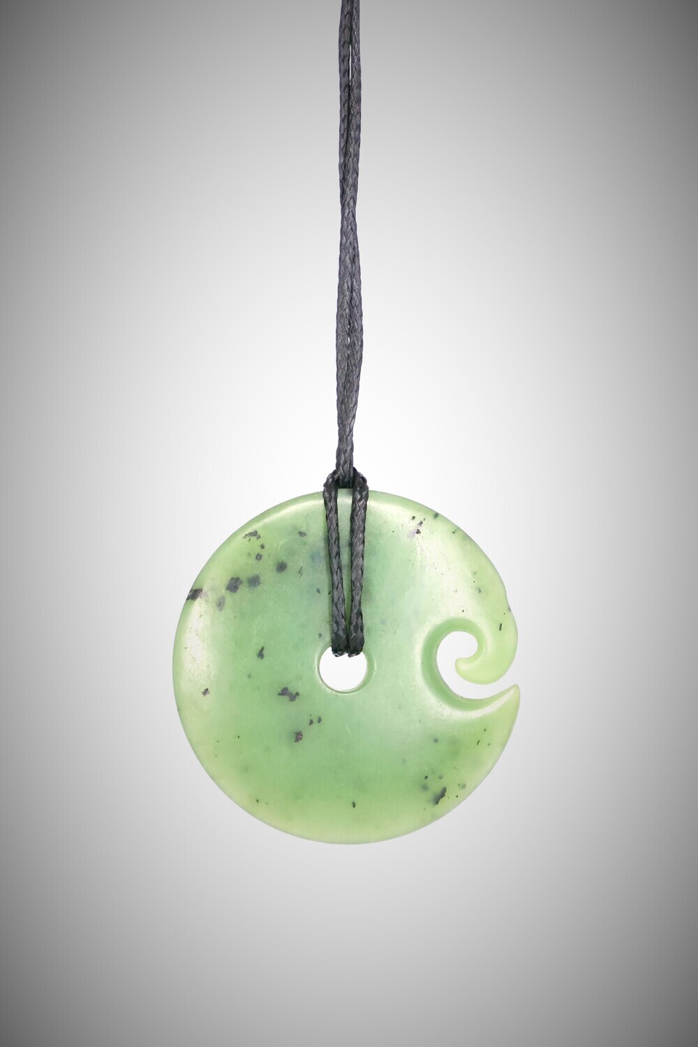Moko Pounamu Porohita (Disc) NZ Genuine Kawakawa Greenstone  - Pahatea SALE