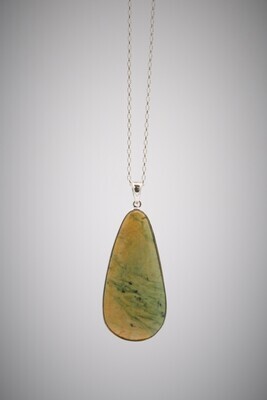 Moko Pounamu Marsden Flower Greenstone and Sterling Silver Pendant 04253